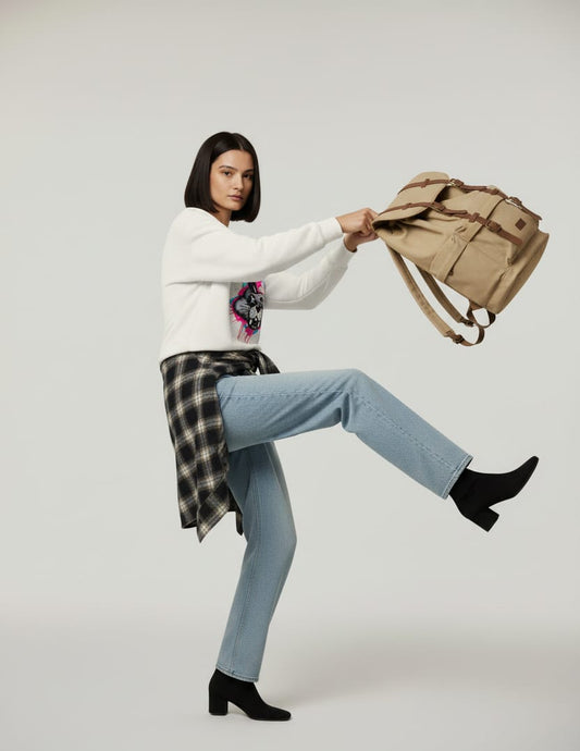 Women’s White Graphic Sweatshirt – Bunny Print Oversized Pullover