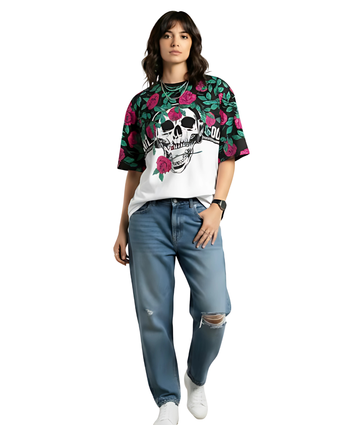 Skull & Rose Graphic T-Shirt for Men & Women | Bold Streetwear Tee"