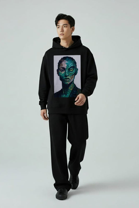 Black oversized Hoodie