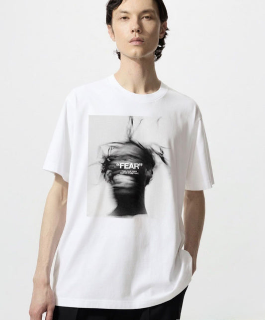 Oversized White Graphic T-Shirt for Unisex