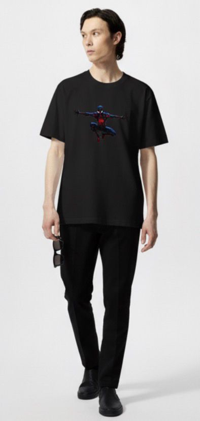 Miles Morales Spiderman Men's Black Graphic T-Shirt | Marvel Apparel